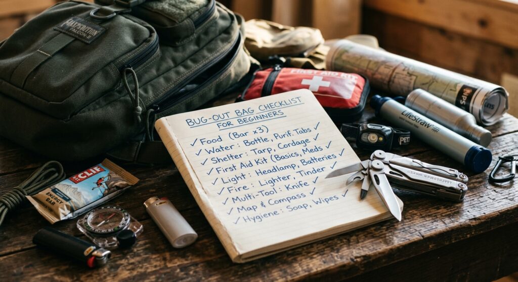 Bug-Out Bag Checklist for Beginners: Everything You Actually Need — guide
