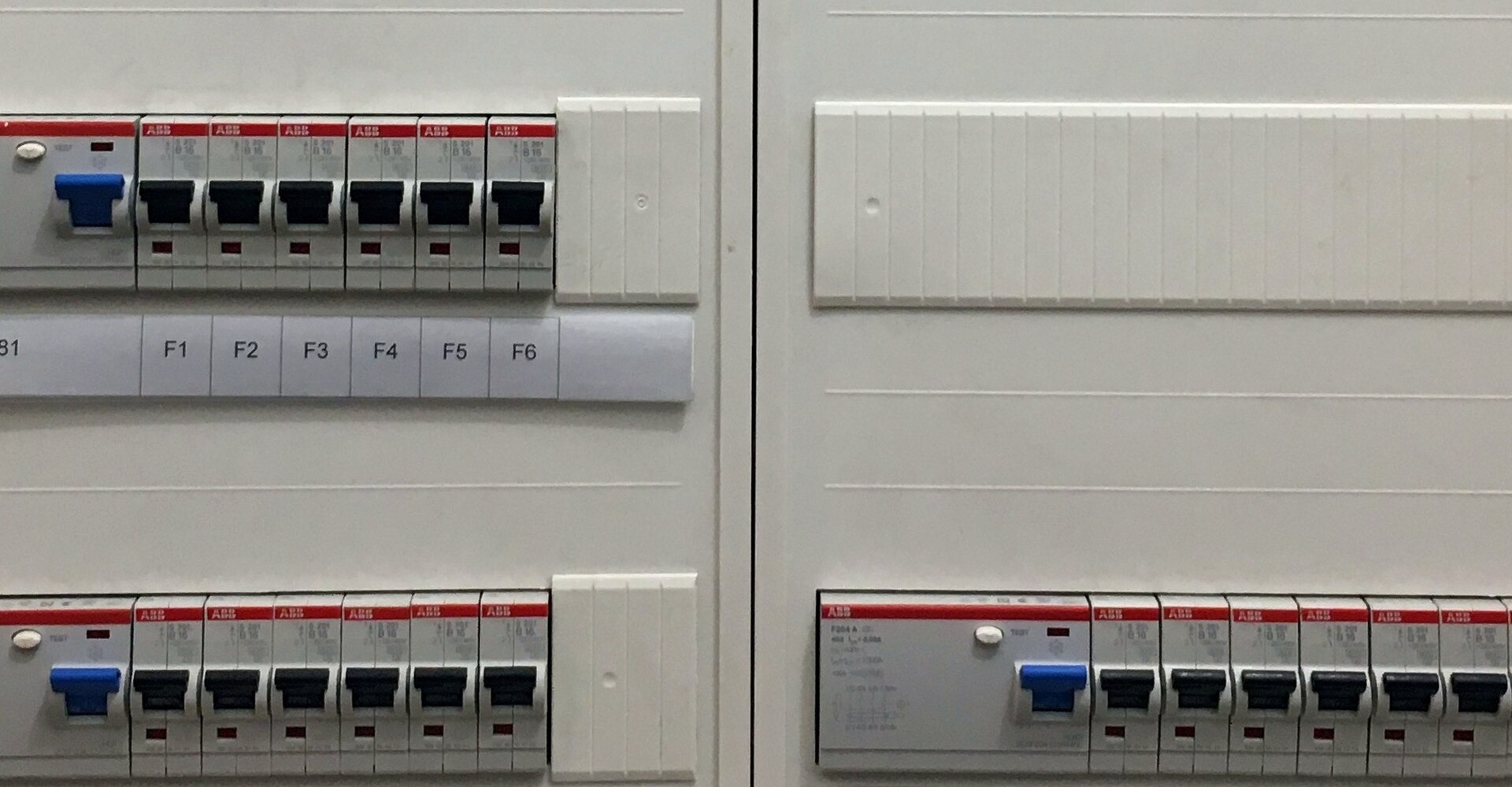 fuses and busbar in an off-grid electrical panel